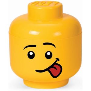 De grote LEGO Silly 8.5L-container met de kenmerken van een jongen die de tong laat zien
