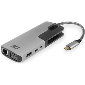 ACT Connectivity USB-C docking station dockingstation 4K, USB-C, HDMI, VGA, LAN