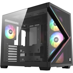 XYZ - Qubex - PC-Behuizing - Zwart - Gehard Glas