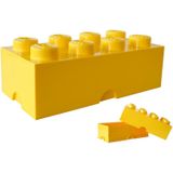 Opbergbox Lego Brick 8 Geel