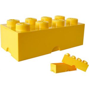 Opbergbox Lego Brick 8 Geel