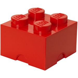 Lego Opberg Doos Legosteen 4-Pin Rood