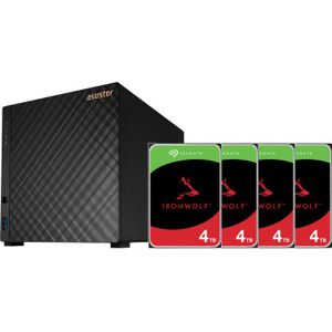 Asustor Drivestor 4 incl. 4x Seagate IronWolf 4 TB harde schijf nas