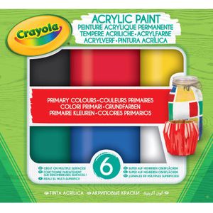Crayola Acrylverf Primaire tinten - 6 stuks verf