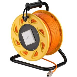 S/FTP CAT7a 10 Gigabit netwerk kabelhaspel / oranje - LSZH - 90 meter