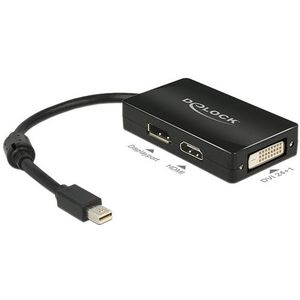 DeLOCK Mini DisplayPort > DisplayPort/HDMI/DVI adapter 0,16 meter