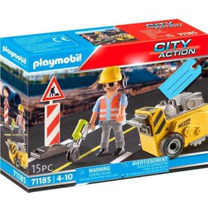 PLAYMOBIL City Action - Bouwvakker met randensnijder constructiespeelgoed 71185