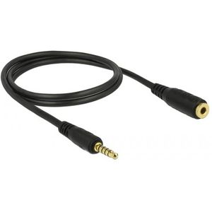 DeLOCK Stereo Jack 3,5 mm 5-Pin (male) > 3,5 mm 5-Pin (female) kabel 1 meter