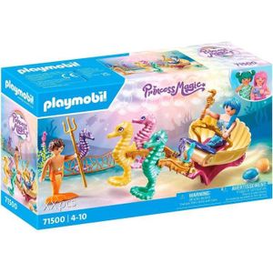 PLAYMOBIL Princess Magic - Zeemeermin zeepaard koets constructiespeelgoed 71500