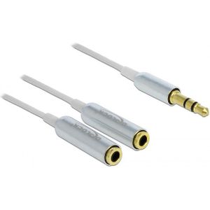 DeLOCK Cable audio splitter stereo jack male 3.5mm > 2x stereo jack female splitterkabel