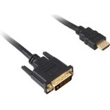 Sharkoon HDMI > DVI-D (24+1) kabel 1 meter