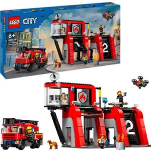 LEGO City - Brandweerkazerne en brandweerauto constructiespeelgoed 60414