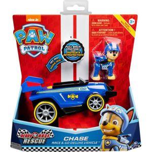 Spin Master Paw Patrol - Race & Go luxe voertuig van Ready Race Rescue speelgoedvoertuig Chase met geluiden