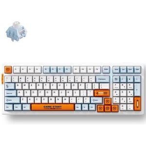 MCHOSE G98 Pro Orange Blue Snow Tiger Wireless Tri-Mode Custom Mechanical gaming toetsenbord