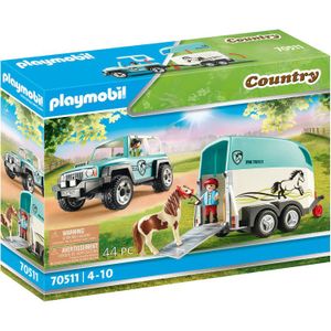 Playmobil Auto met ponytrailer (70511, Playmobil Land)