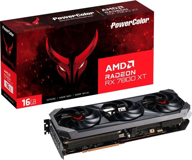 PowerColor RX 7800 XT 16G-E/OC AMD Radeon RX 7800 XT 16 GB GDDR6