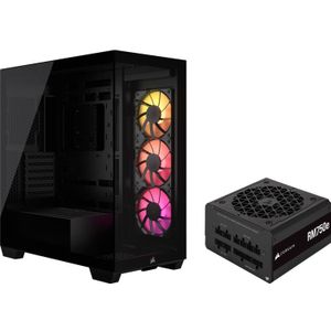 Corsair 3500X ARGB + RM750e 750W Bundel midi tower behuizing