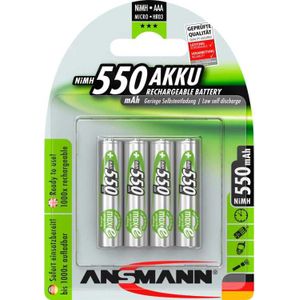Ansmann 550 mAh oplaadbare batterij 4x AAA (Micro)
