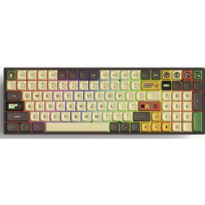 Iqunix F97 Happy Ape Wireless Mechanical Keyboard gaming toetsenbord RGB leds, 96%, Hot-swappable, PBT, 2.4GHz | Bluetooth 5.1 | USB-C