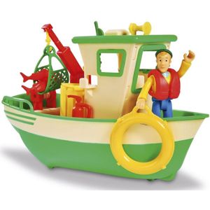 Simba Brandweerman Sam - Charlie's vissersboot met figuur speelgoedvoertuig