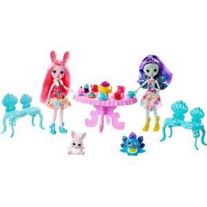 Mattel Enchantimals - Theekransje Speelset pop met Bree Konijn & Pippa Pauw