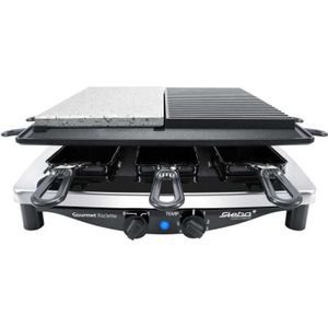 Steba RC4PlusDeluxe - Steengrill - Gourmet - Teppanyaki grill - 8 personen - Chroom