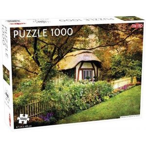 Tactic Puzzel Landscape: English Cottage in the Woods puzzel 1000 stukjes