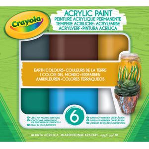 Crayola Acrylverf Aarde tinten - 6 stuks verf