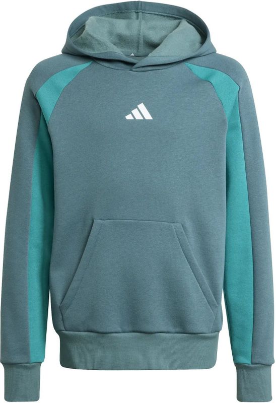 adidas - Hoodie - Groen - Geborstelde Fleece - Junioren