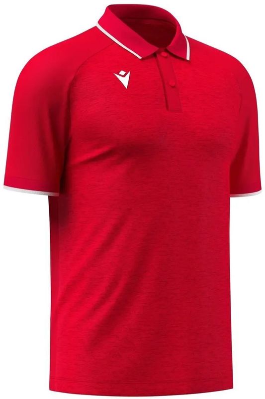 Macron - Glory Aulos - Polo - Rood/Wit - Kinderen