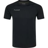 Hummel - HML First Performance - Shirt - Korte Mouwen - Zwart - Katoen