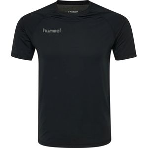 Hummel - HML First Performance - Shirt - Korte Mouwen - Zwart - Katoen