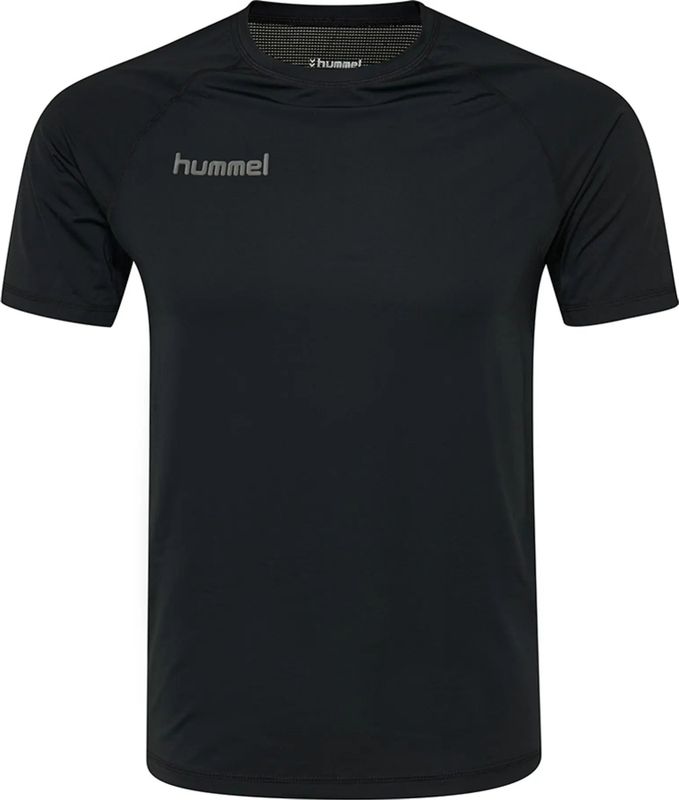 Hummel - HML First Performance - Shirt - Korte Mouwen - Zwart - Katoen