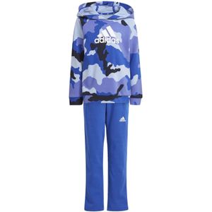 Adidas Essentials Allover Print Hoodie Set Blauw Jongen