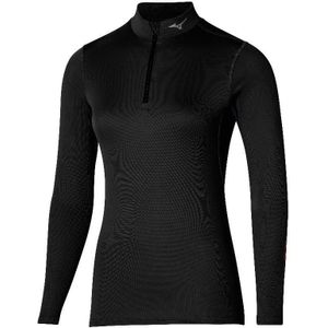 Damestrui met lange mouwen en halve rits Mizuno Breath Thermo Mid Weight