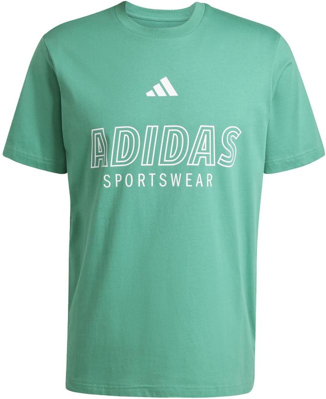 adidas - T-shirt - Zwart - Katoen - Normale Pasvorm