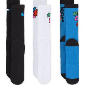 Nike - Crew 3 Pack - Sokken - Zwart - Unisex