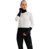 Macron - Denise - Dames-Trui met Lange Mouwen - Wit/Zwart