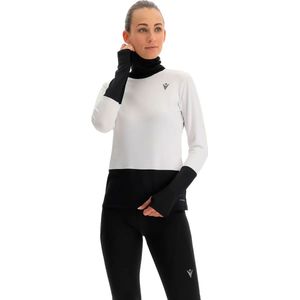 Macron - Denise - Dames-Trui met Lange Mouwen - Wit/Zwart
