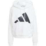 Hoodie - White/Black - Katoen/Polyester/Viscose - Sportief