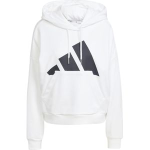 Hoodie - White/Black - Katoen/Polyester/Viscose - Sportief