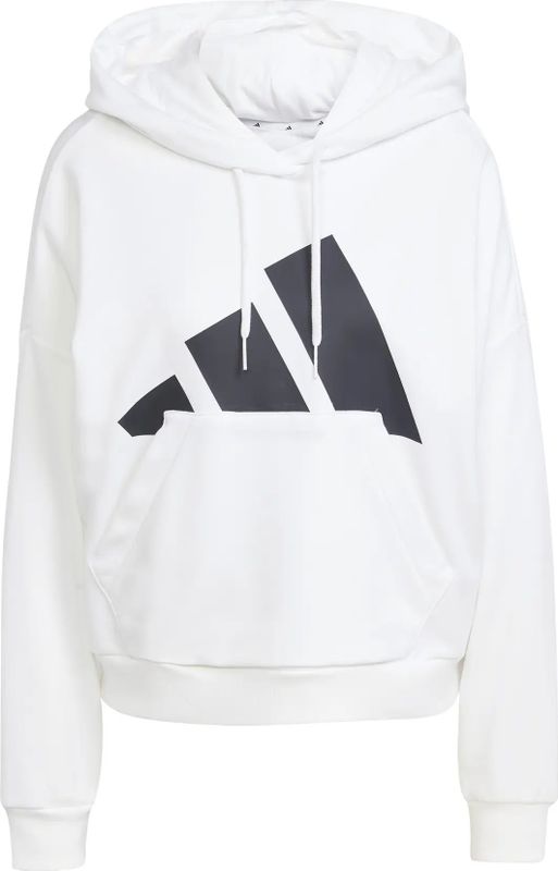 Hoodie - White/Black - Katoen/Polyester/Viscose - Sportief