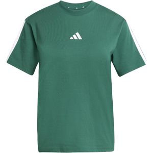 ADIDAS - Essentials Slim 3-Stripes - T-shirt - Groen - Katoen
