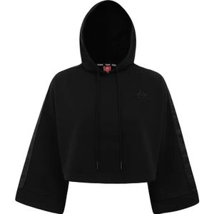 Kappa - Authentic Allas - Dames Sweatshirt - Zwart - Katoen en Polyestermix