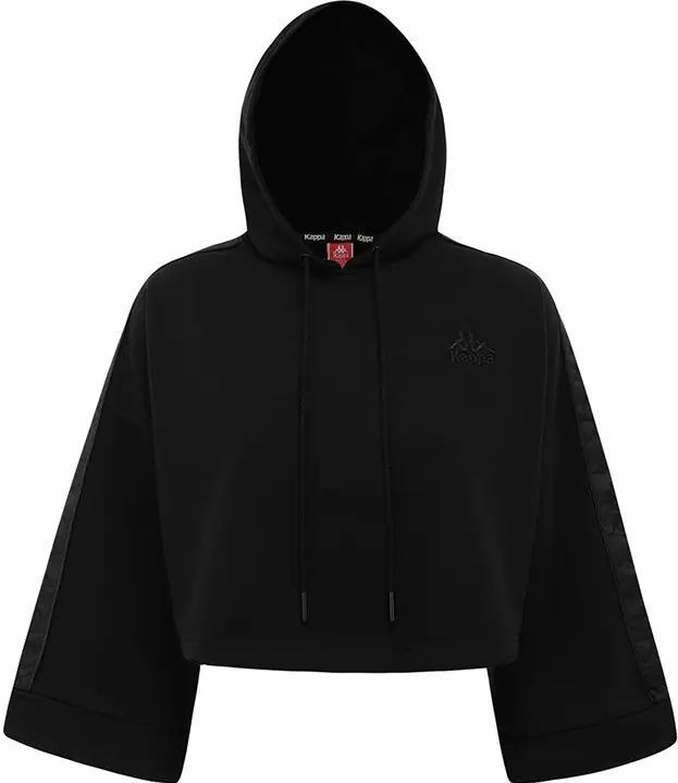 Kappa - Authentic Allas - Dames Sweatshirt - Zwart - Katoen en Polyestermix