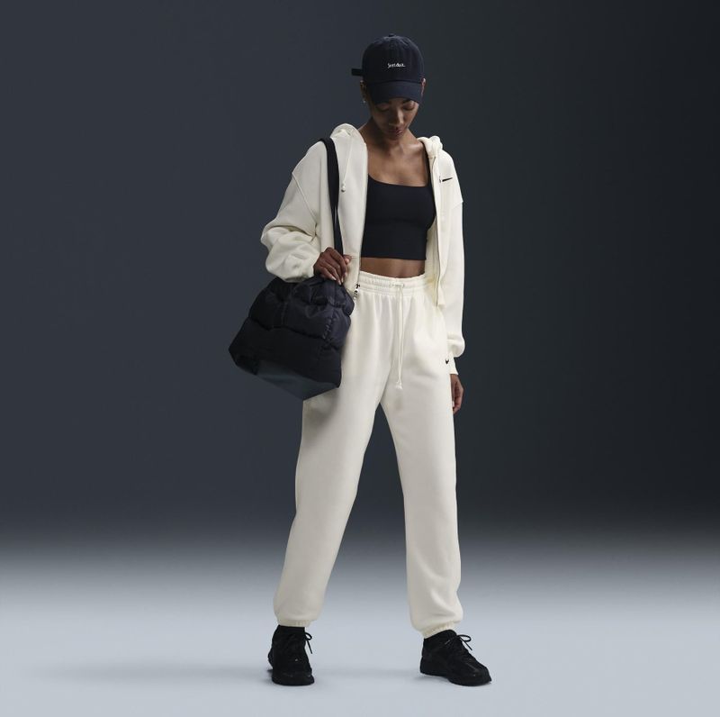 Nike - Phoenix Fleece - Joggingbroek - Paars - Oversized met Hoge Taille