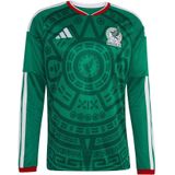 Adidas Mexico 26 Home Replica Long Sleeve Jersey Truien/Replica's Heren - Groen - Maat L - Poly Mesh