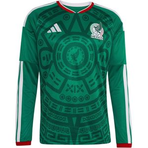 Adidas Mexico 26 Home Replica Long Sleeve Jersey Truien/Replica's Heren - Groen - Maat L - Poly Mesh