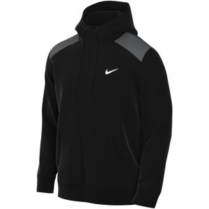 Nike - Full Zip Hoodie - Fleece - Zwart - Ademend - Voor Comfort