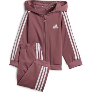 Baby trainingspak met volledige capuchon in polyester adidas Essentials Three Stripes Shiny
